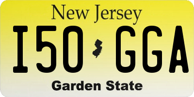 NJ license plate I50GGA