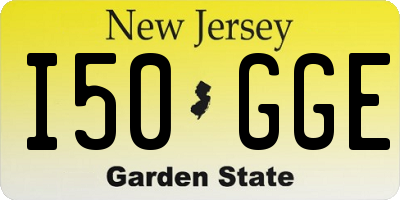 NJ license plate I50GGE