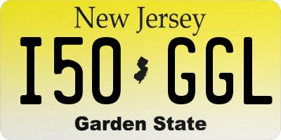 NJ license plate I50GGL