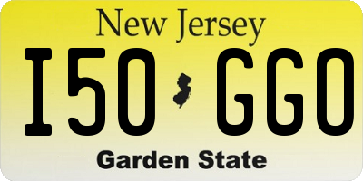 NJ license plate I50GGO