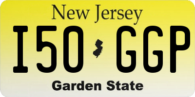 NJ license plate I50GGP