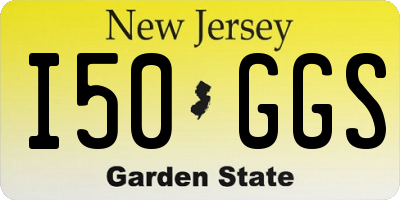 NJ license plate I50GGS