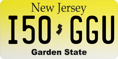 NJ license plate I50GGU