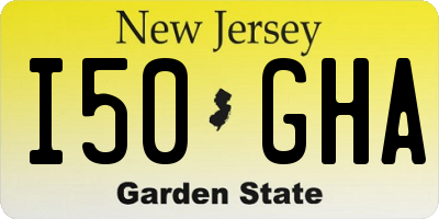 NJ license plate I50GHA