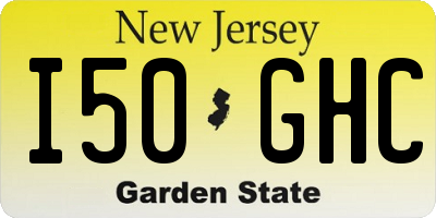 NJ license plate I50GHC