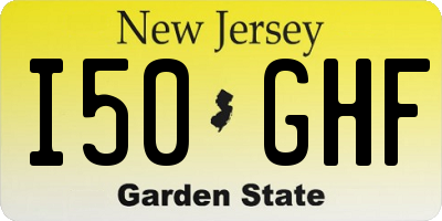 NJ license plate I50GHF