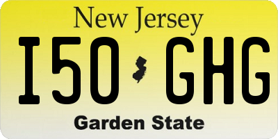 NJ license plate I50GHG