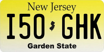 NJ license plate I50GHK