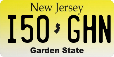 NJ license plate I50GHN