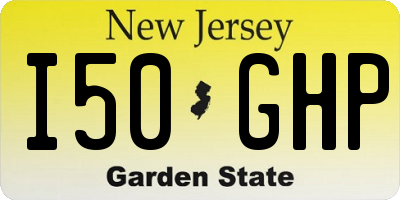 NJ license plate I50GHP