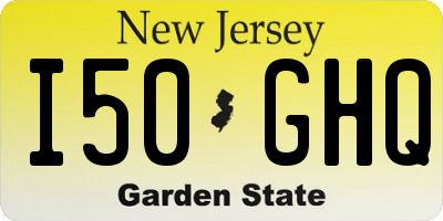 NJ license plate I50GHQ