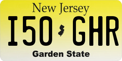 NJ license plate I50GHR