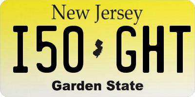 NJ license plate I50GHT