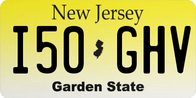 NJ license plate I50GHV