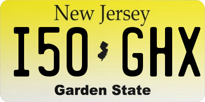 NJ license plate I50GHX
