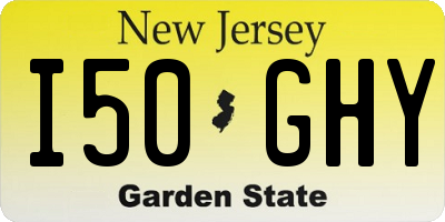 NJ license plate I50GHY