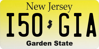 NJ license plate I50GIA