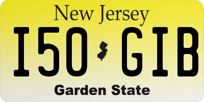 NJ license plate I50GIB