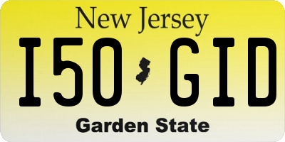 NJ license plate I50GID