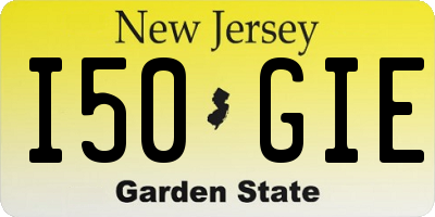 NJ license plate I50GIE