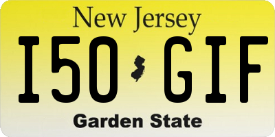 NJ license plate I50GIF