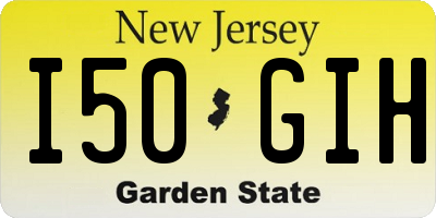 NJ license plate I50GIH