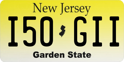 NJ license plate I50GII