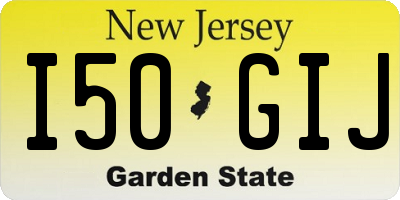 NJ license plate I50GIJ