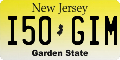 NJ license plate I50GIM