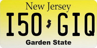 NJ license plate I50GIQ