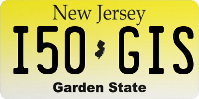 NJ license plate I50GIS
