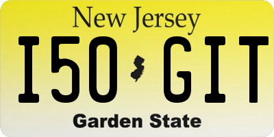 NJ license plate I50GIT