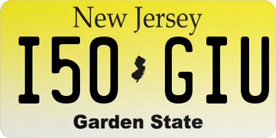 NJ license plate I50GIU