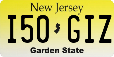 NJ license plate I50GIZ