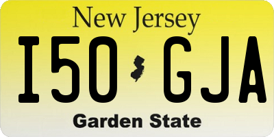 NJ license plate I50GJA