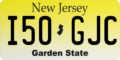 NJ license plate I50GJC