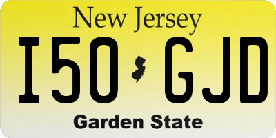 NJ license plate I50GJD