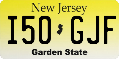NJ license plate I50GJF