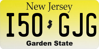 NJ license plate I50GJG