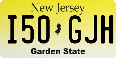 NJ license plate I50GJH