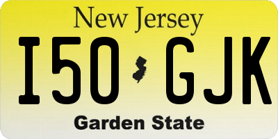 NJ license plate I50GJK