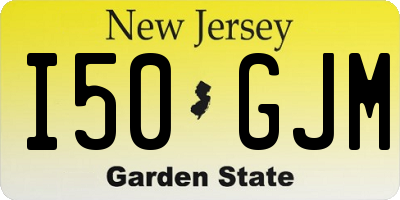 NJ license plate I50GJM