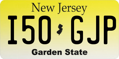 NJ license plate I50GJP