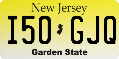 NJ license plate I50GJQ