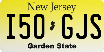 NJ license plate I50GJS