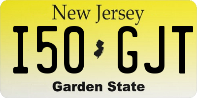NJ license plate I50GJT