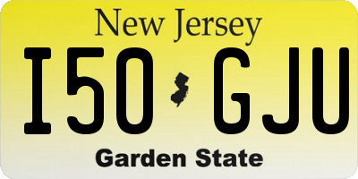 NJ license plate I50GJU