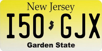 NJ license plate I50GJX
