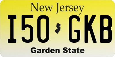 NJ license plate I50GKB