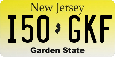 NJ license plate I50GKF
